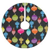 Retro-Zierball Polyester Weihnachtsbaumdecke (Vorderseite)