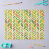Retro Zig-Zag Orange & Green Zickzack Seidenpapier (Basteln)