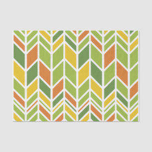 Retro Zig-Zag Orange & Green Zickzack Seidenpapier