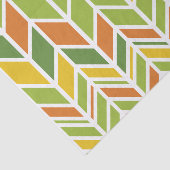 Retro Zig-Zag Orange & Green Zickzack Seidenpapier (Ausschnitt)