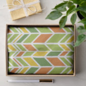 Retro Zig-Zag Orange & Green Zickzack Seidenpapier (Geschenk)