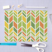 Retro Zig-Zag Orange & Green Zickzack Seidenpapier (Handwerk)