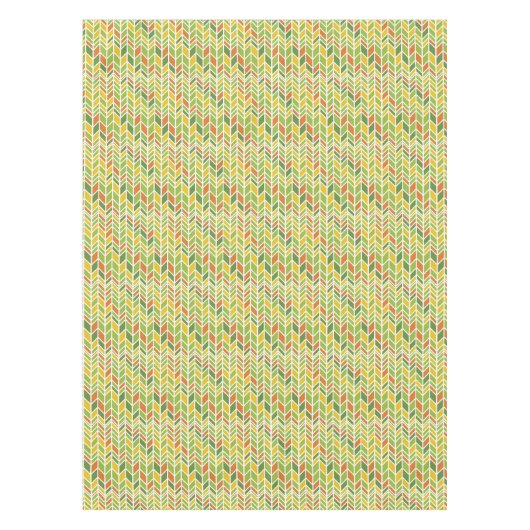 Retro Zig-Zag Orange & Green Zickzack Tischdecke (Vorderseite)