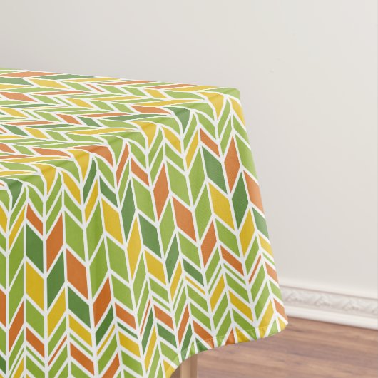 Retro Zig-Zag Orange & Green Zickzack Tischdecke (Beispiel)