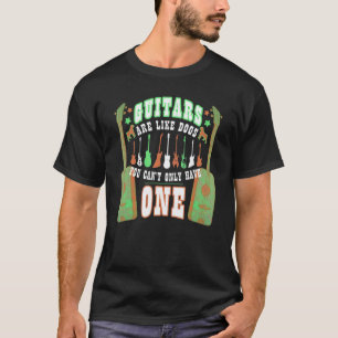 Retro-Zigarrenkiste Western-Gitarren mit Hunden un T-Shirt