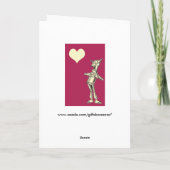 Retro Zinn-Mann-Liebe Karte (Rückseite)