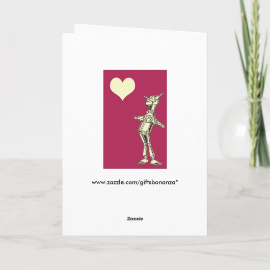 Retro Zinn-Mann-Liebe Karte (Rückseite)