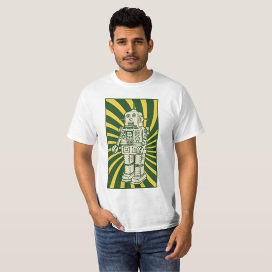 Retro ZINN-ROBOTER T - Shirt (Vorne ganz)