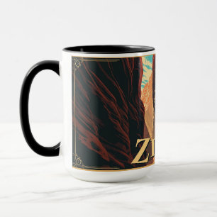 Retro Zion National Park Abenteuer-Tasse Tasse