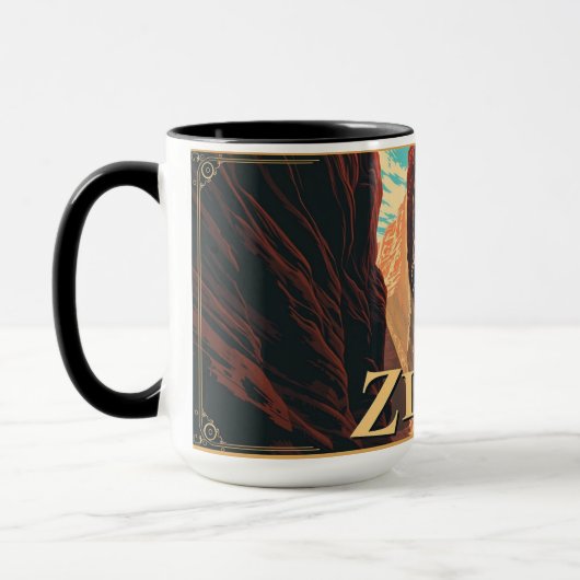 Retro Zion National Park Adventure Mug Tasse (Links)