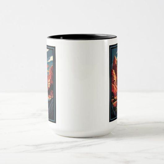 Retro Zion Nationalpark Tasse (Zentrum)
