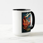 Retro Zion Nationalpark Tasse (VorderseiteRechts)