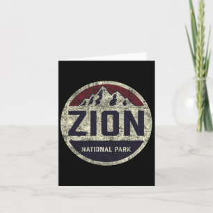 Retro Zion Nationalpark Utah Berge Frauen Männer Karte