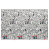 Retro Zirkus bw-Col. Stoff (Fat Quarter (45,7 x 55,9 cm))