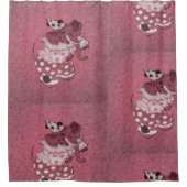 Retro Zirkus-Elefant Duschvorhang (Vorderseite)