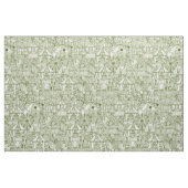 Retro-Zirkus grünes Elfenbein Stoff (Fat Quarter (45,7 x 55,9 cm))