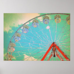 Retro-Zirkus-Riesenrad-Fotografie - Poster
