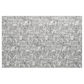 retro Zirkus Schwarz-weiß Stoff (Fat Quarter (45,7 x 55,9 cm))