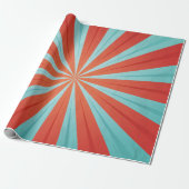 Retro-Zirkusmuster Geschenkpapier (Ungerollt)