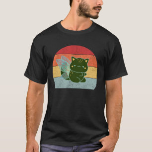 Retro-Zitat glückliche Katze – Routine & Liebe T-Shirt