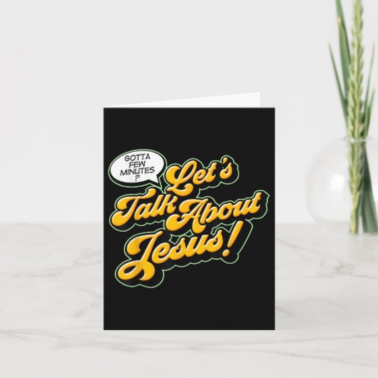 Retro Zitat Lasse über Jesus Basic Christlich Karte (Vorderseite)