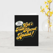 Retro Zitat Lasse über Jesus Basic Christlich Karte (Gelbe Blume)