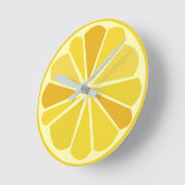 Retro-Zitrone Runde Wanduhr (Winkel)