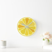 Retro-Zitrone Runde Wanduhr (Zuhause)