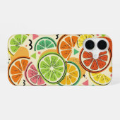 Retro-Zitronenscheibe iPhone 16 Hülle (Rückseite (Horizontal))