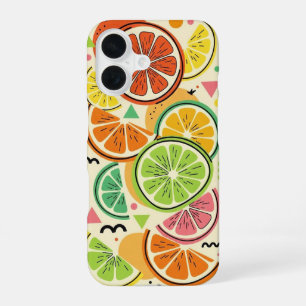 Retro-Zitronenscheibe iPhone 16 Hülle