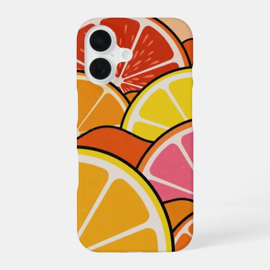 Retro Zitrus Horizont iPhone 16 Hülle (Rückseite)