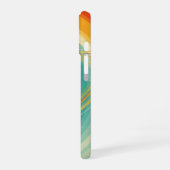 Retro Zitrus Orbit iPhone 16 Hülle (Linke Seite)