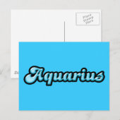 Retro Zodiac Aquarius Postkarte (Vorne/Hinten)