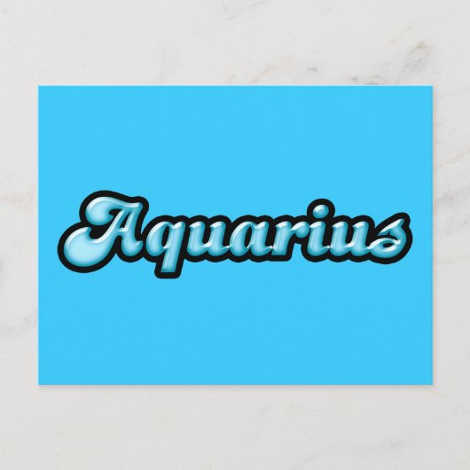 Retro Zodiac Aquarius Postkarte (Vorderseite)