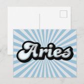 Retro Zodiac Aries Postkarte (Vorne/Hinten)