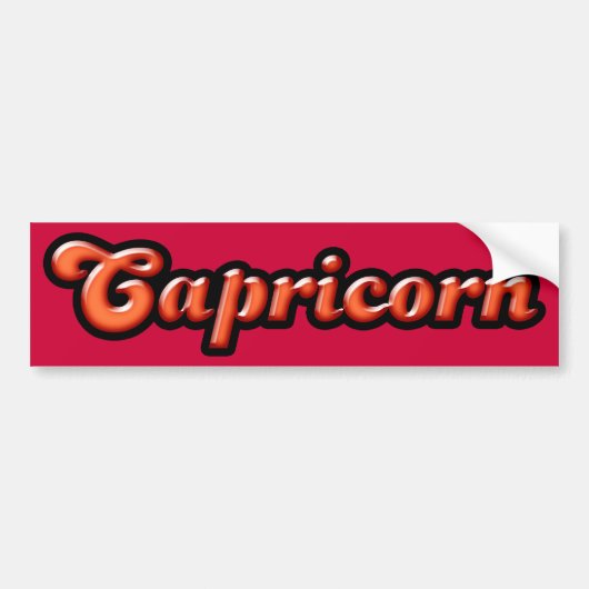 Retro Zodiac Capricorn Autoaufkleber (Vorne)