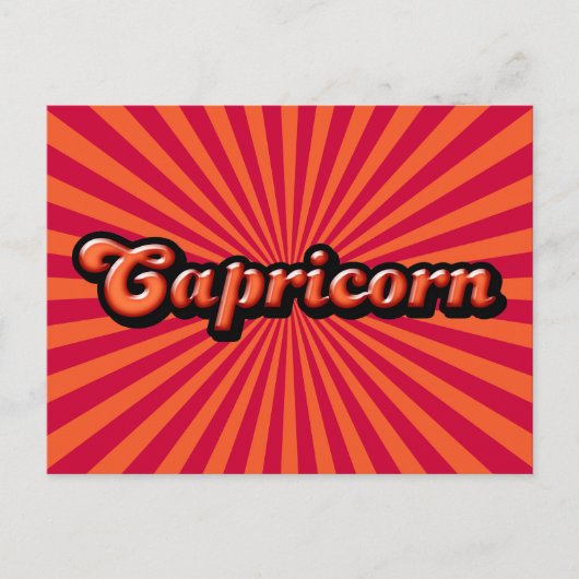 Retro Zodiac Capricorn Postkarte (Vorderseite)