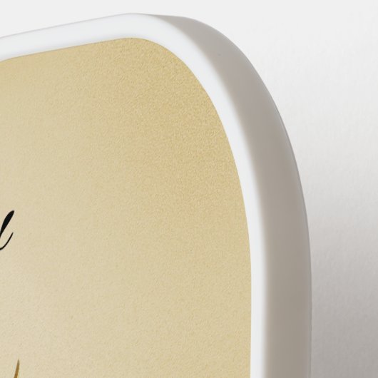 Retro Zodiac Celestial Sun Monogram Pickleball Schläger (Linke Seite)