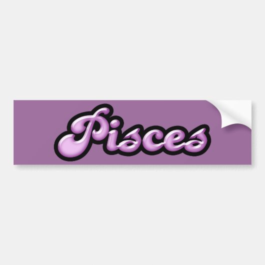 Retro Zodiac Fisces Autoaufkleber (Vorne)
