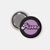 Retro Zodiac Fisces Magnet (Vorderseite/Rückseite)
