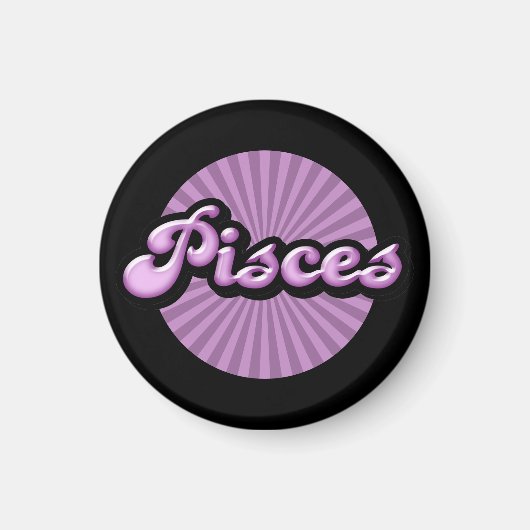 Retro Zodiac Fisces Magnet (Vorne)