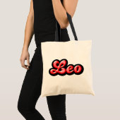 Retro Zodiac Leo Ruby Tote Bag Tragetasche (Vorderseite (Produkt))