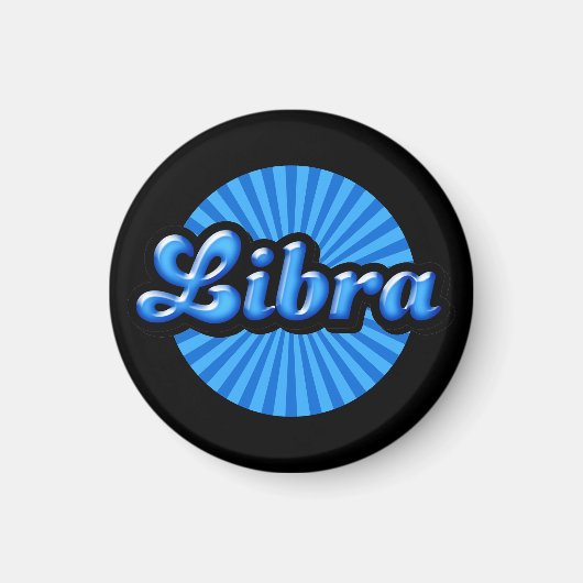 Retro Zodiac Libra Magnet (Vorne)