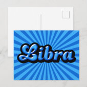 Retro Zodiac Libra Postkarte (Vorne/Hinten)