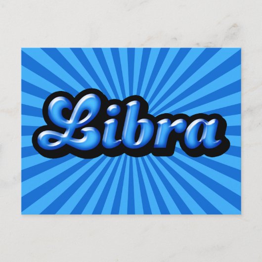 Retro Zodiac Libra Postkarte (Vorderseite)