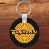 Retro Zodiac Sagittarius Schlüsselanhänger (Vorderseite)