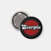Retro Zodiac Scorpio Magnet (Vorderseite/Rückseite)