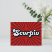 Retro Zodiac Scorpio Postkarte (Stehend Vorderseite)