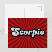 Retro Zodiac Scorpio Postkarte (Vorne/Hinten)