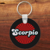 Retro Zodiac Scorpio Schlüsselanhänger (Vorderseite)